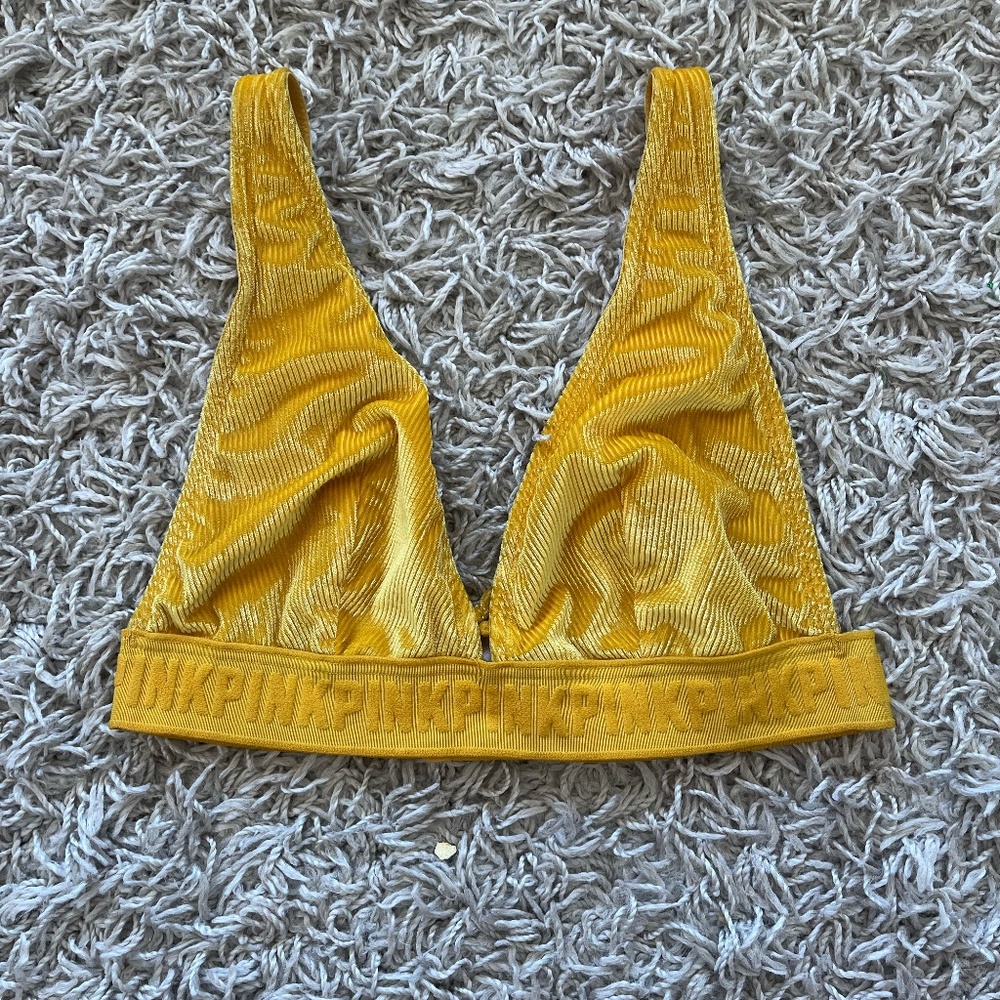 Womens Victoria Secret Yellow Adjustable Bra SIZE Medium